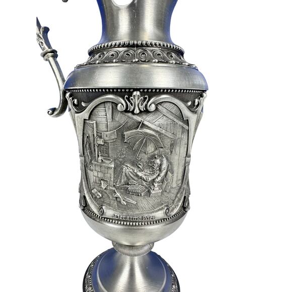 WMF Zinn Pewter Ewer Pitcher Carl Spitzweg Artist Germany 11.5" Very Rare-Mint! - Picture 4 of 11